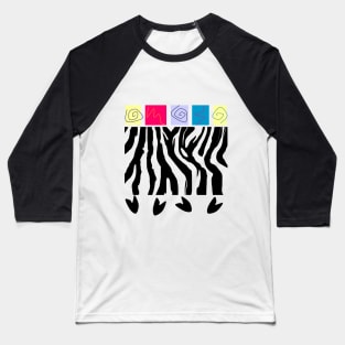 Neon Zebra Baseball T-Shirt